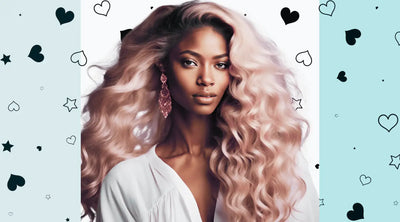 A beautiful Black woman with blonde color long curly hair