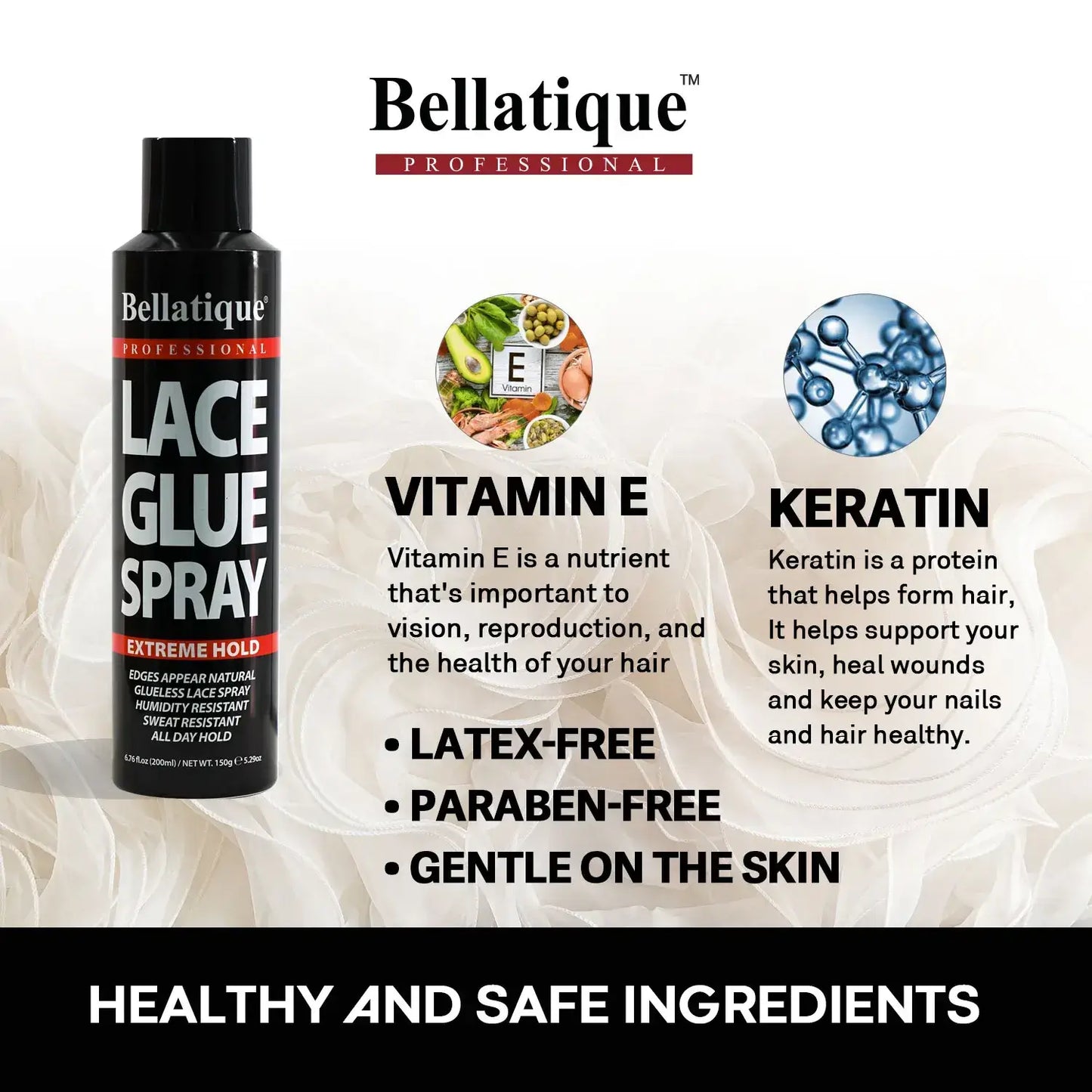 Designed Bellatique® Professional Lace Glue Spray product specifications sheet