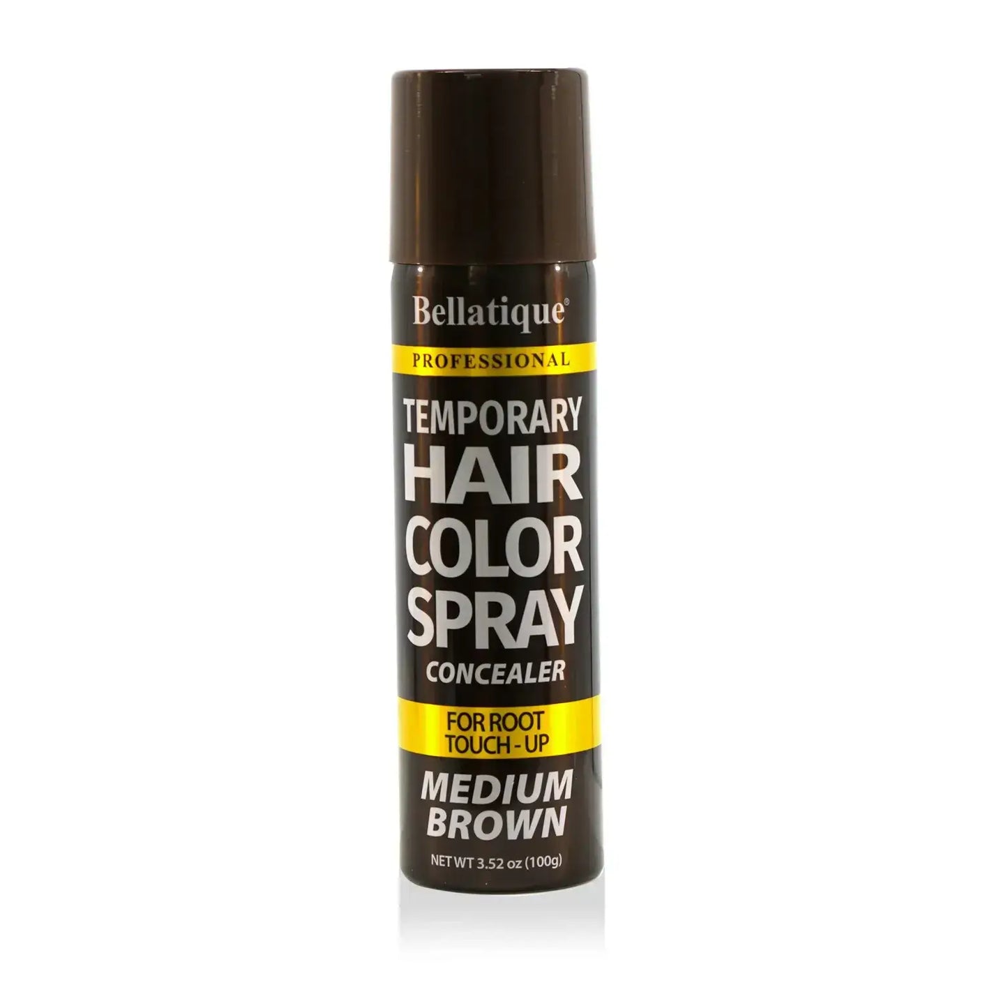 Bellatique® Professional Temporary Hair Color Spray Medium Brown color