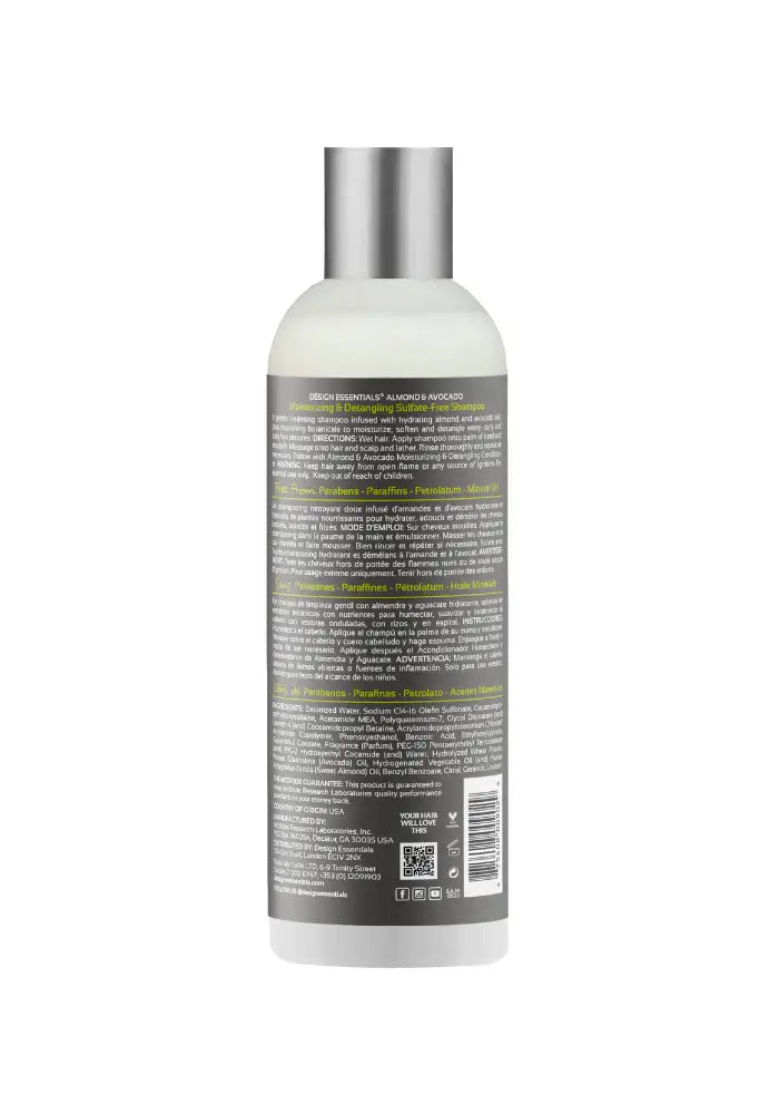 Design Essentials® Almond & Avocado Moisturizing & Detangling Sulfate-Free Shampoo back