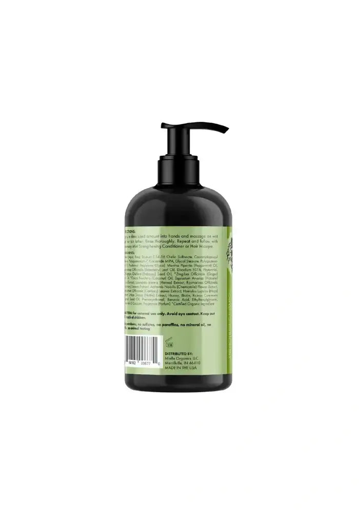 Mielle® Rosemary Mint Strengthening Shampoo 12 fl. oz. bottle back