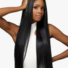 Forward angle profile of a model with Sensationnel® Pearlish™ Straight hair extensions