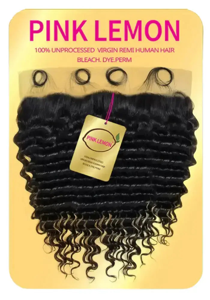 Pink Lemon® 13x4 Deep Wave Frontal front