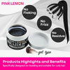 Designed product highlights sheet for Pink Lemon ® Braiders Loc/Twist/Braid/Edge Gel